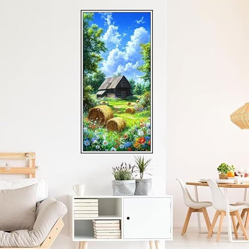 Landschaft Malen Nach Zahlen Groß 120X60cm Malen Nach Zahlen Erwachsene Bauernhof Malen Nach Zahlen Kinder, Knitterfreie Leinwand, Pinsels Und Acrylfarbe Diy Handgemalt Kit, Geschenke für Männer-z1240 von Guofuos