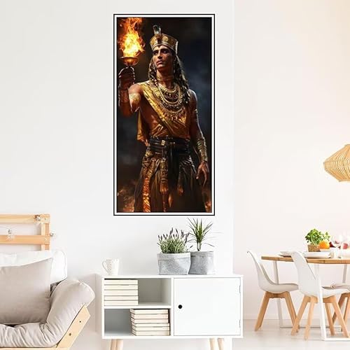 Malen Nach Zahlen Erwachsene Ägypten Malen Nach Zahlen Mann Malen Nach Zahlen ab 9 Jahre Mädchen DIY Ölgemälde Bastelset Kit, Mit 3-Pinseln und Acrylfarbe für Geschenk Home Wand Décor 140X70cm-z928 von Guofuos