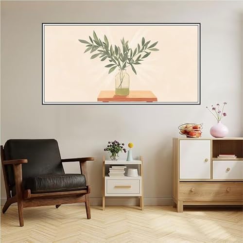 Malen Nach Zahlen Erwachsene Abstrakt Malen Nach Zahlen Blume Malen Nach Zahlen ab 9 Jahre Mädchen DIY Ölgemälde Bastelset Kit, Mit 3-Pinseln und Acrylfarbe für Geschenk Home Wand Décor 120X60cm-z133 von Guofuos