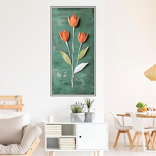 Malen Nach Zahlen Erwachsene Abstrakt Malen Nach Zahlen Blume Malen Nach Zahlen ab 9 Jahre Mädchen DIY Ölgemälde Bastelset Kit, Mit 3-Pinseln und Acrylfarbe für Geschenk Home Wand Décor 120X60cm-z927 von Guofuos