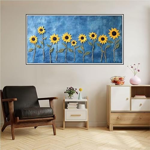 Malen Nach Zahlen Erwachsene Abstrakt Malen Nach Zahlen Blume Malen Nach Zahlen ab 9 Jahre Mädchen DIY Ölgemälde Bastelset Kit, Mit 3-Pinseln und Acrylfarbe für Geschenk Home Wand Décor 160X80cm-z157 von Guofuos