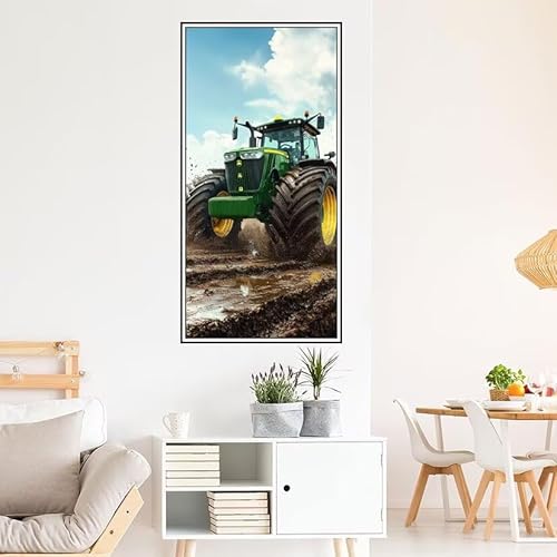 Malen Nach Zahlen Erwachsene Bauernhof Malen Nach Zahlen Traktor Malen Nach Zahlen ab 9 Jahre Mädchen DIY Ölgemälde Bastelset Kit, Mit 3-Pinseln und Acrylfarbe für Geschenk Wand Décor 220X100cm-z1023 von Guofuos