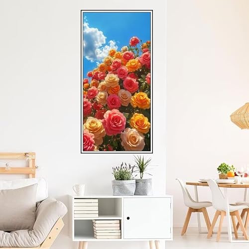 Malen Nach Zahlen Erwachsene Blume Malen Nach Zahlen Farbe Malen Nach Zahlen ab 9 Jahre Mädchen DIY Ölgemälde Bastelset Kit, Mit 3-Pinseln und Acrylfarbe für Geschenk Home Wand Décor 140X70cm-z943 von Guofuos