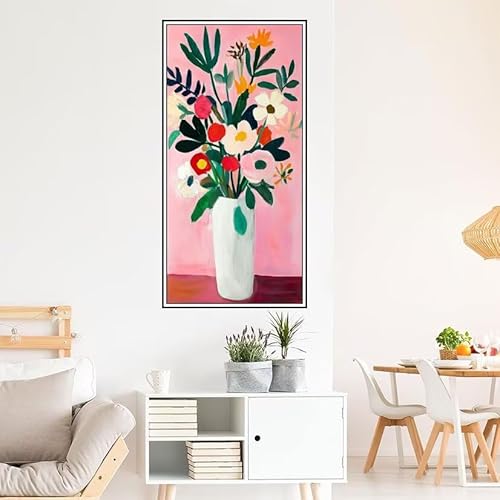 Malen Nach Zahlen Erwachsene Blume Malen Nach Zahlen Farbe Malen Nach Zahlen ab 9 Jahre Mädchen DIY Ölgemälde Bastelset Kit, Mit 3-Pinseln und Acrylfarbe für Geschenk Home Wand Décor 140X70cm-z1263 von Guofuos