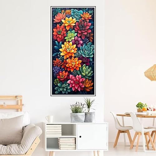 Malen Nach Zahlen Erwachsene Blume Malen Nach Zahlen Farbe Malen Nach Zahlen ab 9 Jahre Mädchen DIY Ölgemälde Bastelset Kit, Mit 3-Pinseln und Acrylfarbe für Geschenk Home Wand Décor 220X100cm-z491 von Guofuos