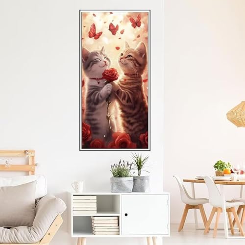 Malen Nach Zahlen Erwachsene Blume Malen Nach Zahlen Katze Malen Nach Zahlen ab 9 Jahre Mädchen DIY Ölgemälde Bastelset Kit, Mit 3-Pinseln und Acrylfarbe für Geschenk Home Wand Décor 220X100cm-z627 von Guofuos