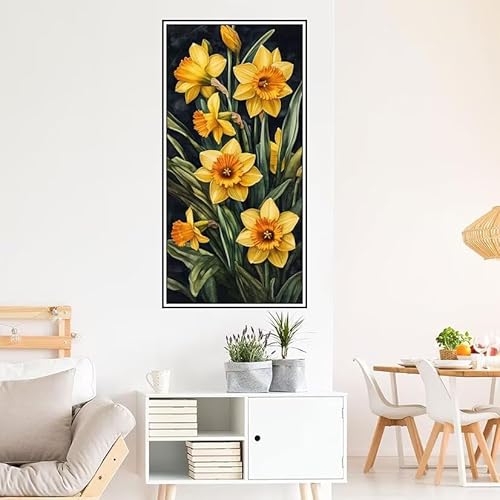 Malen Nach Zahlen Erwachsene Blume Malen Nach Zahlen Landschaft Malen Nach Zahlen ab 9 Jahre Mädchen DIY Ölgemälde Bastelset Kit, Mit 3-Pinseln und Acrylfarbe für Geschenk Wand Décor 100X50cm-z1226 von Guofuos