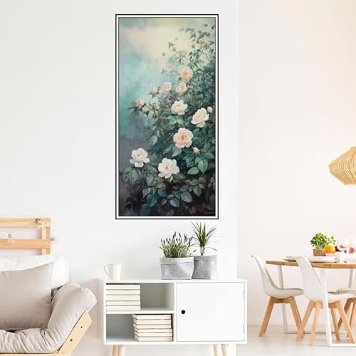 Malen Nach Zahlen Erwachsene Blume Malen Nach Zahlen Retro Malen Nach Zahlen ab 9 Jahre Mädchen DIY Ölgemälde Bastelset Kit, Mit 3-Pinseln und Acrylfarbe für Geschenk Home Wand Décor 100X50cm-z1138 von Guofuos