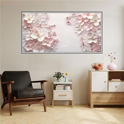 Malen Nach Zahlen Erwachsene Japan Malen Nach Zahlen Blume Malen Nach Zahlen ab 9 Jahre Mädchen DIY Ölgemälde Bastelset Kit, Mit 3-Pinseln und Acrylfarbe für Geschenk Home Wand Décor 200X100cm-z2 von Guofuos