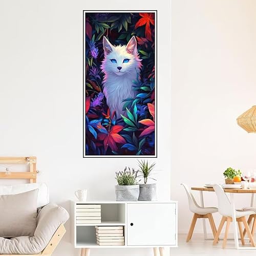 Malen Nach Zahlen Erwachsene Katze Malen Nach Zahlen Tier Malen Nach Zahlen ab 9 Jahre Mädchen DIY Ölgemälde Bastelset Kit, Mit 3-Pinseln und Acrylfarbe für Geschenk Home Wand Décor 140X70cm-z591 von Guofuos