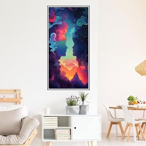 Malen Nach Zahlen Erwachsene Landschaft Malen Nach Zahlen Abstrakt Malen Nach Zahlen ab 9 Jahre Mädchen DIY Ölgemälde Bastelset Kit, Mit 3-Pinseln Acrylfarbe für Geschenk Wand Décor 200X100cm-z662 von Guofuos