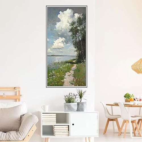 Malen Nach Zahlen Erwachsene Landschaft Malen Nach Zahlen Ländlich Malen Nach Zahlen ab 9 Jahre Mädchen DIY Ölgemälde Bastelset Kit, Mit 3-Pinseln Acrylfarbe für Geschenk Wand Décor 160X80cm-z1248 von Guofuos