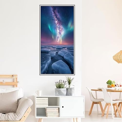 Malen Nach Zahlen Erwachsene Landschaft Malen Nach Zahlen Polarlicht Malen Nach Zahlen ab 9 Jahre Mädchen DIY Ölgemälde Bastelset Kit, Mit 3-Pinseln Acrylfarbe für Geschenk Wand Décor 160X80cm-z1018 von Guofuos