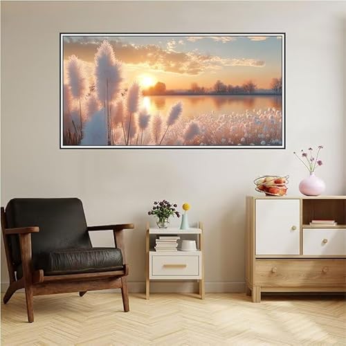 Malen Nach Zahlen Erwachsene Landschaft Malen Nach Zahlen Strand Malen Nach Zahlen ab 9 Jahre Mädchen DIY Ölgemälde Bastelset Kit, Mit 3-Pinseln und Acrylfarbe für Geschenk Wand Décor 200X100cm-z3 von Guofuos