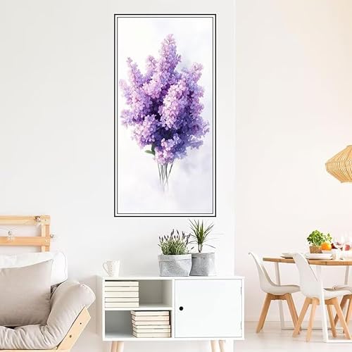 Malen Nach Zahlen Erwachsene Lavendel Malen Nach Zahlen Blume Malen Nach Zahlen ab 9 Jahre Mädchen DIY Ölgemälde Bastelset Kit, Mit 3-Pinseln und Acrylfarbe für Geschenk Home Wand Décor 70X35cm-z1291 von Guofuos