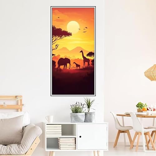 Malen Nach Zahlen Erwachsene Tier Malen Nach Zahlen Elefant Malen Nach Zahlen ab 9 Jahre Mädchen DIY Ölgemälde Bastelset Kit, Mit 3-Pinseln und Acrylfarbe für Geschenk Home Wand Décor 160X80cm-z658 von Guofuos