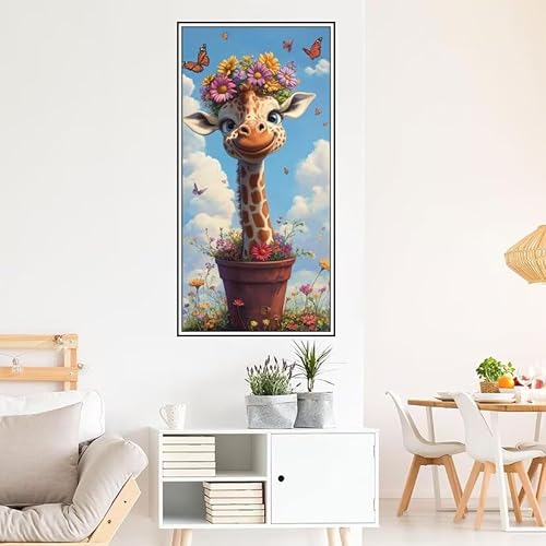 Malen Nach Zahlen Erwachsene Tier Malen Nach Zahlen Giraffe Malen Nach Zahlen ab 9 Jahre Mädchen DIY Ölgemälde Bastelset Kit, Mit 3-Pinseln und Acrylfarbe für Geschenk Home Wand Décor 160X80cm-z1216 von Guofuos