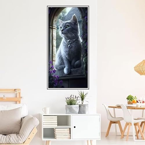 Malen Nach Zahlen Erwachsene Tier Malen Nach Zahlen Katze Malen Nach Zahlen ab 9 Jahre Mädchen DIY Ölgemälde Bastelset Kit, Mit 3-Pinseln und Acrylfarbe für Geschenk Home Wand Décor 140X70cm-z922 von Guofuos