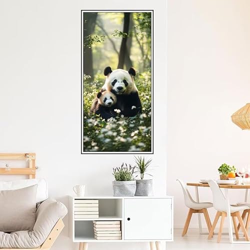 Malen Nach Zahlen Erwachsene Tier Malen Nach Zahlen Panda Malen Nach Zahlen ab 9 Jahre Mädchen DIY Ölgemälde Bastelset Kit, Mit 3-Pinseln und Acrylfarbe für Geschenk Home Wand Décor 200X100cm-z993 von Guofuos