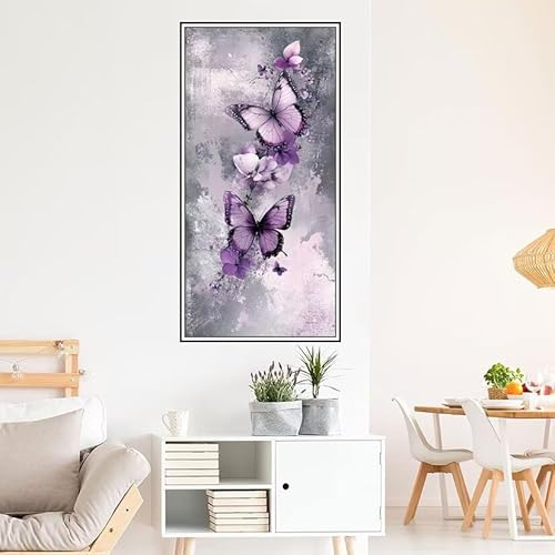 Malen Nach Zahlen Erwachsene Tier Malen Nach Zahlen Schmetterling Malen Nach Zahlen ab 9 Jahre Mädchen DIY Ölgemälde Bastelset Kit, Mit 3-Pinseln und Acrylfarbe für Geschenk Wand Décor 220X100cm-z548 von Guofuos