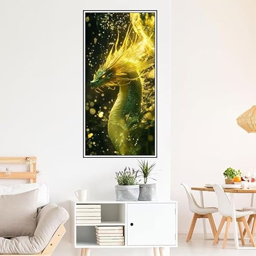 Malen Nach Zahlen Erwachsene Traum Malen Nach Zahlen Drachen Malen Nach Zahlen ab 9 Jahre Mädchen DIY Ölgemälde Bastelset Kit, Mit 3-Pinseln und Acrylfarbe für Geschenk Home Wand Décor 220X100cm-z923 von Guofuos