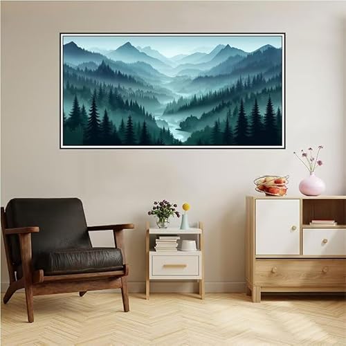 Malen Nach Zahlen Erwachsene Traum Malen Nach Zahlen Landschaft Malen Nach Zahlen ab 9 Jahre Mädchen DIY Ölgemälde Bastelset Kit, Mit 3-Pinseln und Acrylfarbe für Geschenk Wand Décor 90X45cm-z183 von Guofuos