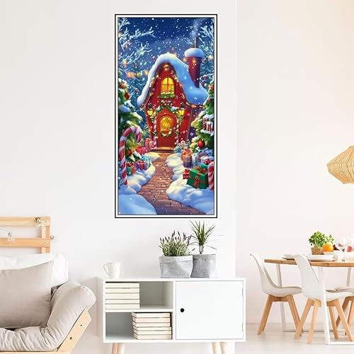 Malen Nach Zahlen Erwachsene Winter Malen Nach Zahlen Weihnachten Malen Nach Zahlen ab 9 Jahre Mädchen DIY Ölgemälde Bastelset Kit, Mit 3-Pinseln und Acrylfarbe für Geschenk Wand Décor 220X100cm-z536 von Guofuos