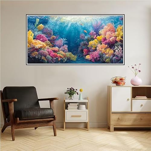 Ozean Malen Nach Zahlen Groß 200X100cm Malen Nach Zahlen Erwachsene Landschaft Malen Nach Zahlen Kinder, Knitterfreie Leinwand, Pinsels Und Acrylfarbe Diy Handgemalt Kit, Geschenke für Männer-z49 von Guofuos