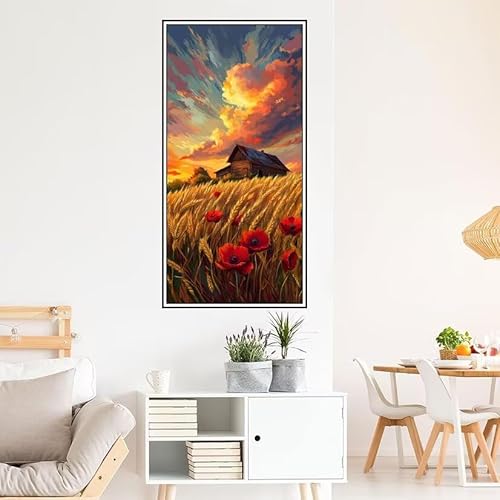 Sonnenuntergang Malen Nach Zahlen 90X45cm Malen Nach Zahlen Erwachsene Landschaft Malen Nach Zahlen Kinder, Knitterfreie Leinwand, Pinsels Und Acrylfarbe Diy Handgemalt Kit, Geschenke für Männer-z1299 von Guofuos