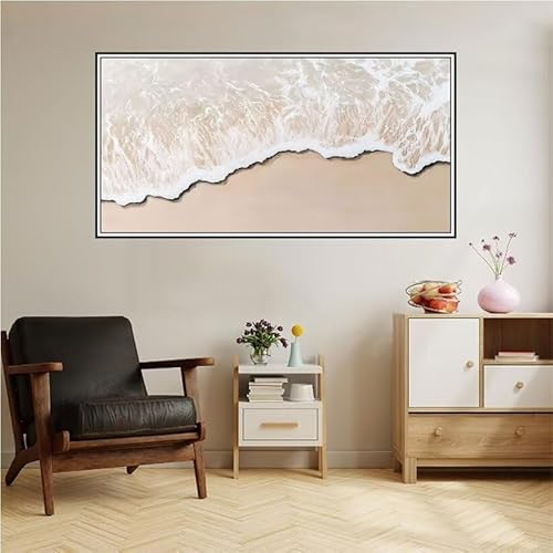 Strand Malen Nach Zahlen Groß 160X80cm Malen Nach Zahlen Erwachsene Landschaft Malen Nach Zahlen Kinder, Knitterfreie Leinwand, Pinsels Und Acrylfarbe Diy Handgemalt Kit, Geschenke für Männer-z114 von Guofuos