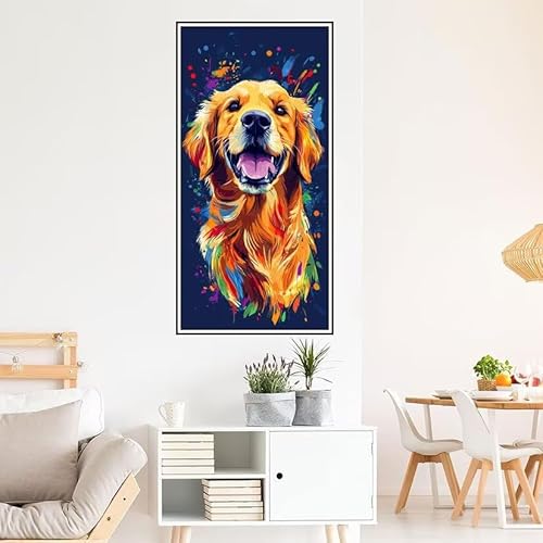 Traum Malen Nach Zahlen Groß 220X100cm Malen Nach Zahlen Erwachsene Hund Malen Nach Zahlen Kinder, Knitterfreie Leinwand, Pinsels Und Acrylfarbe Diy Handgemalt öLgemäLde Kit, Geschenke für Männer-z604 von Guofuos