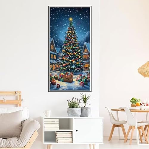 Weihnachten Malen Nach Zahlen Groß 120X60cm Malen Nach Zahlen Erwachsene Winter Malen Nach Zahlen Kinder, Knitterfreie Leinwand, Pinsels Und Acrylfarbe Diy Handgemalt Kit, Geschenke für Männer-z560 von Guofuos