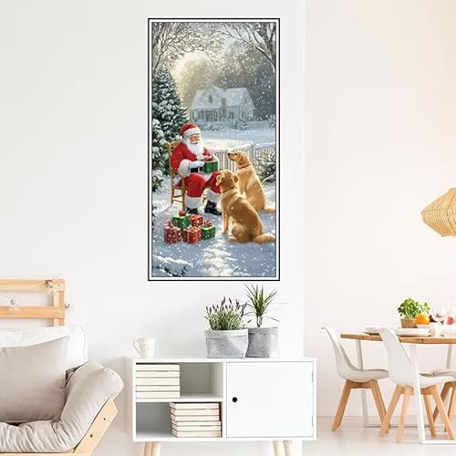 Weihnachten Malen Nach Zahlen Groß 140X70cm Malen Nach Zahlen Erwachsene Tier Malen Nach Zahlen Kinder, Knitterfreie Leinwand, Pinsels Und Acrylfarbe Diy Handgemalt Kit, Geschenke für Männer-z550 von Guofuos