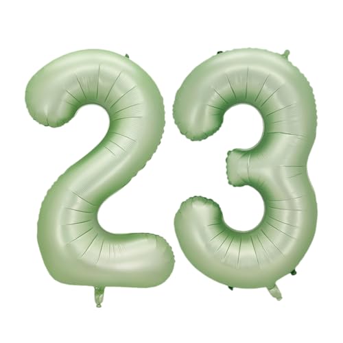 Guoguonb 40 Zoll Zahl 23. Geburtstag Deko Riesen Aufblasbar Helium Folienballon Nummer 23 Luftballons Personalisiertes Design Ballon für Gedenktag Geburtstag Dekoration (Wassermelone Grün) von Guoguonb