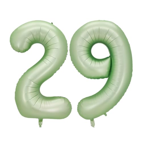 Guoguonb 40 Zoll Zahl 29. Geburtstag Deko Riesen Aufblasbar Helium Folienballon Nummer 29 Luftballons Personalisiertes Design Ballon für Gedenktag Geburtstag Dekoration (Wassermelone Grün) von Guoguonb