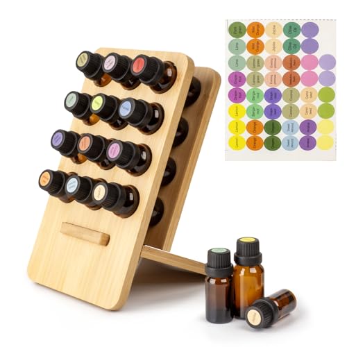 Guolich Aufbewahrungsbox für Ätherische Öle Display Organizer 9 Steckplätze Ständerhalter Aufbewahrungsbox für Ätherische Öle und Duftöle für 15 ml Flaschen Nagellack-Sammlung von Guolich