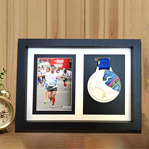 Medaille Display Stand,Aufbewahrungsbox für Sportmedaille,Bilderrahmen Für Marathon-Medaillen,Holz-Display-Rahmen Für Medaillen-Auszeichnungen,Rahmen für die Anzeige von Kriegs/Militär/Sportmedaillen von Guoyoocc