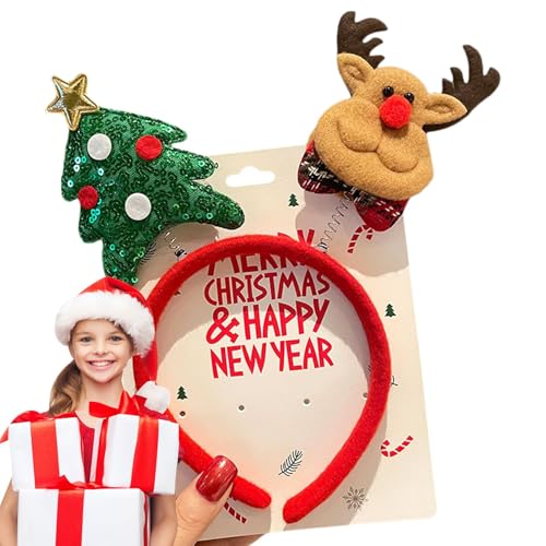 Gupcaqosjw Süße Weihnachts-Kopfbedeckungen,Weihnachts-Kopfbedeckungen | Kopfbedeckung Urlaub - Children's Place Photo Prop Booth Stirnbänder Mädchen für Weihnachtsfeierzubehör von Gupcaqosjw