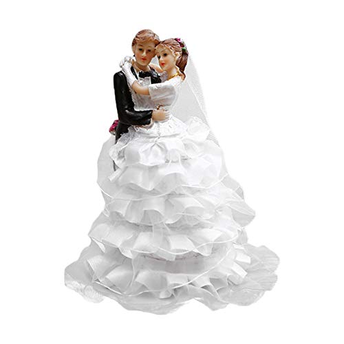 Gusengo Tortenaufsatz Tortendeko Hochzeit, Umarmendes Brautpaar Figur Für Hochzeitstorte, Tortenfigur Wedding Hochzeit Trauung Hochzeitstorte Cake-Topper von Gusengo