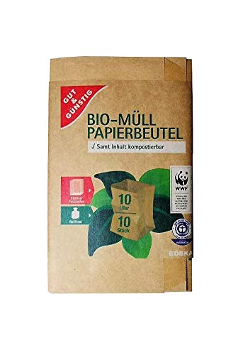 GUT & GÜNSTIG Bio-Papier Müllbeutel 10 Beutel/ 10l von Gut & Günstig