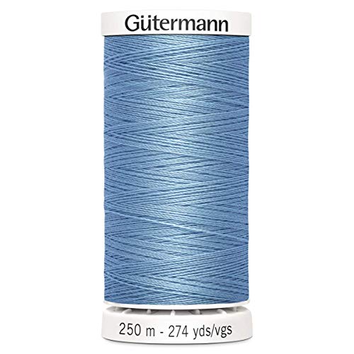 Gutermann 0143 Polyester-Nähgarn, 250 m, Babyblau, Blu, 5.5 x 2.7 x 2.7 cm von Gutermann