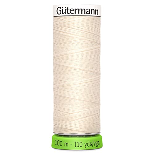Gutermann recyceltem Polyester Gewinde, 110 YD, Eggshell Gutermann recyceltem Polyester Gewinde, 110 YD, Eggshell von Gutermann