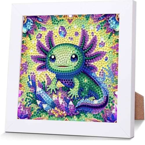 Diamond Painting Kinder ab 6 Jahre Diamant Painting Bilder Kinder Tiere 5D Diamond-Painting Kit als Geschenke Bastelset Kinder Diamond Art (Grün) von Gutluz