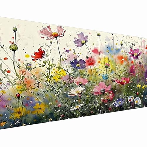 Gutluz Malen Nach Zahlen Erwachsene Blumen Malen Nach Zahlen Groß XXl Malen-Nach-Zahlen Erwachsene Landschaft Paint By Numbers Adults Blume Painting By Numbers Leinwand Pinsel Farben 40x80cm von Gutluz