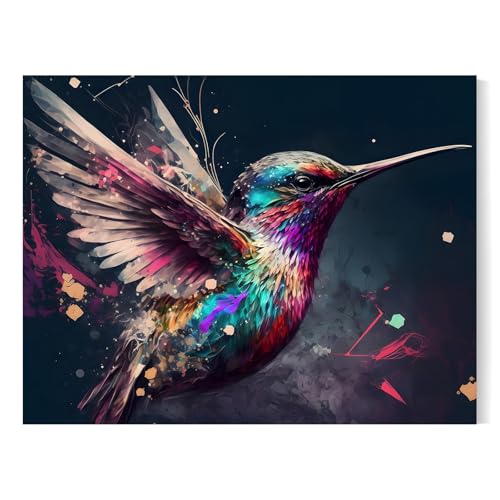 Gutluz Malen Nach Zahlen Kinder ab 7 8 9 10 und Erwachsene Anfänger Leinwand Ölgemälde Vogel - Painting by Numbers for kids - Geschenke für Erwachsene und Kinder - mit Pinseln Acrylpigment 40 × 50 cm von Gutluz