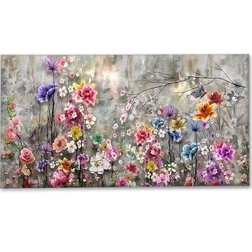 Gutluz Malen nach Zahlen Erwachsene Blumen- Paint by Numbers Adults Flowers - Cheerful Painting Kits - Malen Nach Zahlen Erwachsene Leinwand Pinsel - Malen Nach Zahlen Erwachsene Groß (CD167) von Gutluz