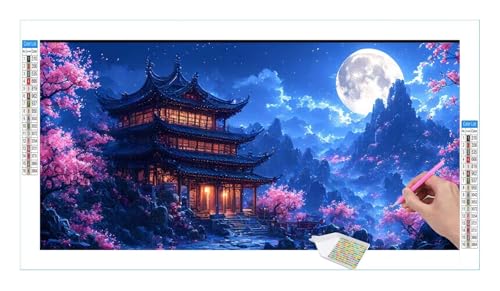 Dachboden Landschaft Diamond Painting Erwachsene Groß XXL 40x20xm, DIY 5D Diamant Painting Bilder, Diamant Kunst Malerei Stickerei Kreuzstich Set, Diamond Painting fur Wohnzimmer Wanddeko Y-154 von Guuogxan