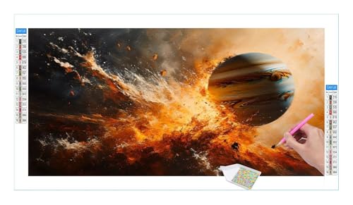 Jupiter Diamond Painting Erwachsene Groß XXL 40x20cm, DIY 5D Diamant Painting Bilder, Diamant Kunst Malerei Stickerei Kreuzstich Set, Diamond Painting fur Wohnzimmer Schlatimmer Wanddeko Y-381 von Guuogxan