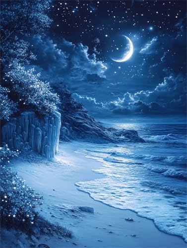 Mond Sternenhimmel Diamond Painting Erwachsene Bastelset Set, 5D DIY Diamant Painting Kinder Anfänger Strasssteinen Diamanten Bastelset, Geeignet Dekor von Zuhause Wohnzimmer Geschenk 40x50cm z-491 Mond Sternenhimmel Diamond Painting Erwachsene Bastelset Set, 5D DIY Diamant Painting Kinder Anfänger Strasssteinen Diamanten Bastelset, Geeignet Dekor von Zuhause Wohnzimmer Geschenk 40x50cm z-491 von Guyosing