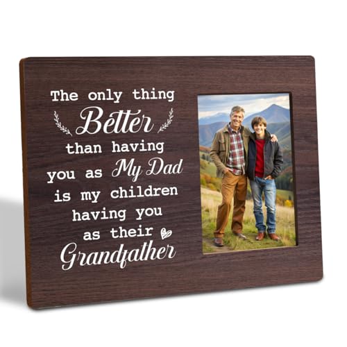 Holz-Bilderrahmen mit Aufschrift "My Children Having You as Their Grandvater", Holz-Bilderrahmen, geeignet für 10,2 x 15,2 cm große Fotos von Gvacmt